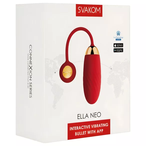 Svakom Ella Neo - wearable app-controlled vibrating egg (red)