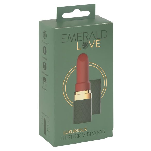 Emerald Love - Red Waterproof Rechargeable Lipstick Vibrator