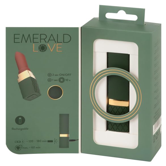 Emerald Love - Red Waterproof Rechargeable Lipstick Vibrator