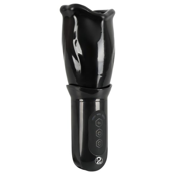 STROKER Rotating - Rechargeable Rotating Oral Simulator (Black)