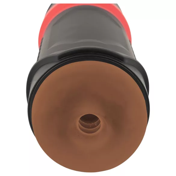 WYNE 04 - cordless vibrating and sucking masturbator (brown)