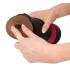 WYNE 04 - cordless vibrating and sucking masturbator (brown)