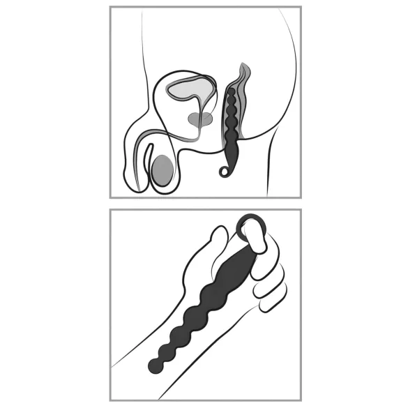 ANOS Sensations - Beaded Anal Vibrator (Black)