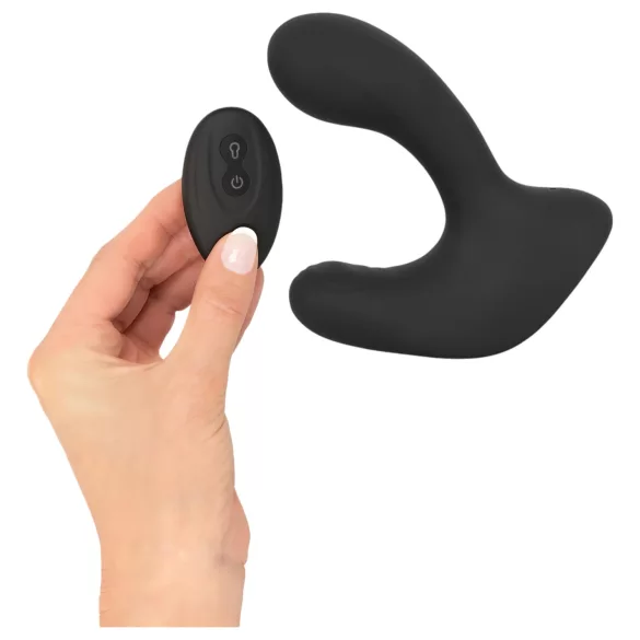 Rebel RC - Rechargeable Remote-Controlled Inflatable Black Anal Vibrator