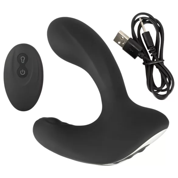 Rebel RC - Rechargeable Remote-Controlled Inflatable Black Anal Vibrator