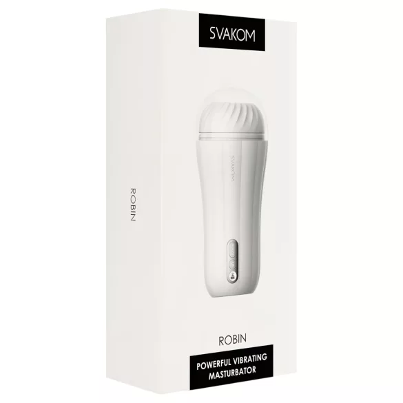 Svakom Robin - rechargeable masturbator (white)