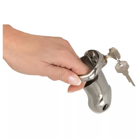 Fetish - Metal Male Chastity Cage (Silver)
