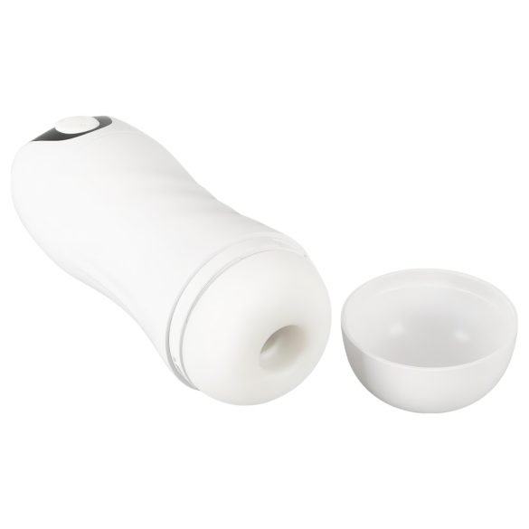 STROKER - Rechargeable, Suction-Vibrating Masturbator (White)