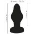 ANOS - ribbed soft anal plug - 7cm (black)