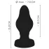 ANOS - ribbed soft butt plug - 7 cm (black)