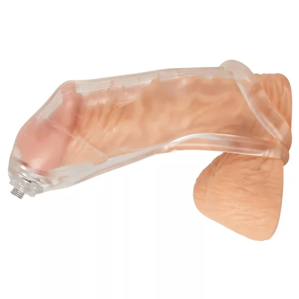 You2Toys Piss Play Sleeve - Penis Sleeve with Outlet Tube (Transparent)
