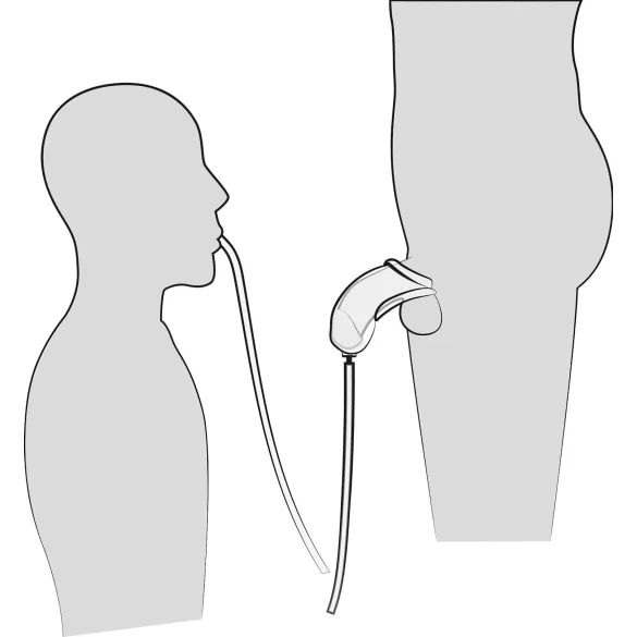 You2Toys Piss Play Sleeve - Penis Sleeve with Outlet Tube (Transparent)