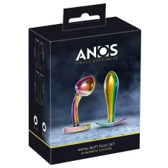 ANOS Metal Rainbow - Metal Anal Plug Set (2-piece)