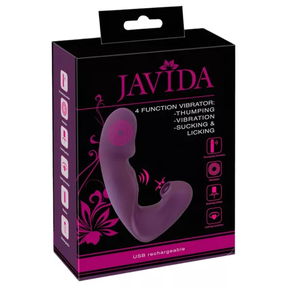 Javida - 4-in-1 clitoral vibrator (purple)