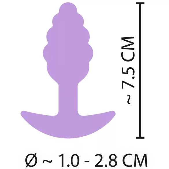 Cuties Mini Butt Plug - silicone anal plug (purple, 2.8 cm)