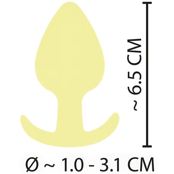 Cuties Mini Silicone Butt Plug - Yellow (3.1cm)
