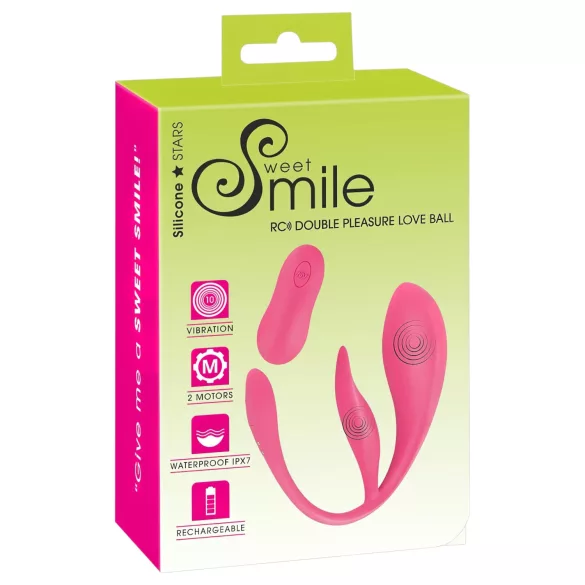 SMILE - wearable rechargeable vibrating love egg with remote control (pink)