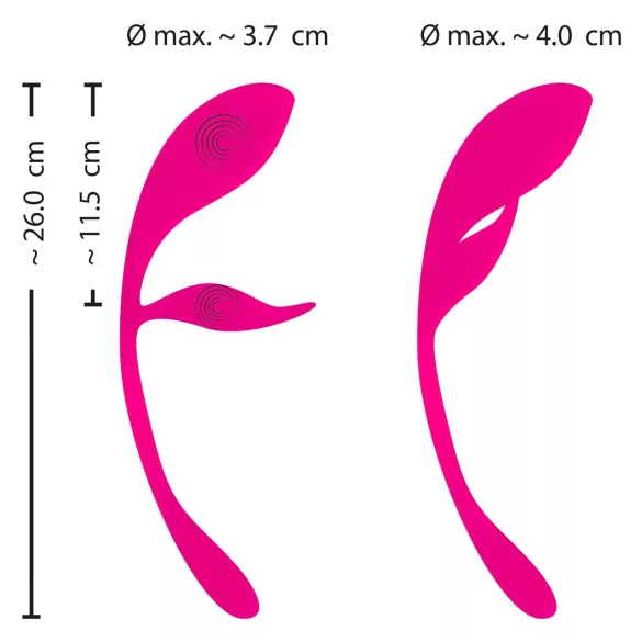 SMILE - wearable rechargeable vibrating love egg with remote control (pink)