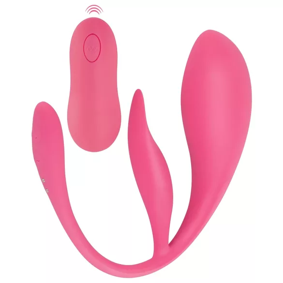 SMILE - wearable rechargeable vibrating love egg with remote control (pink)