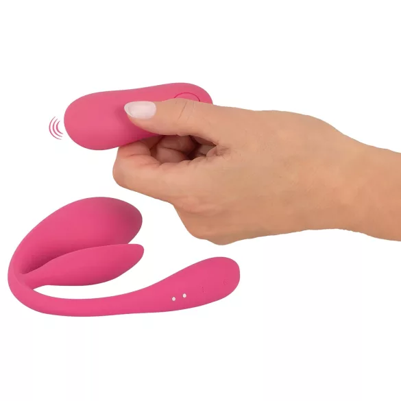 SMILE - wearable rechargeable vibrating love egg with remote control (pink)