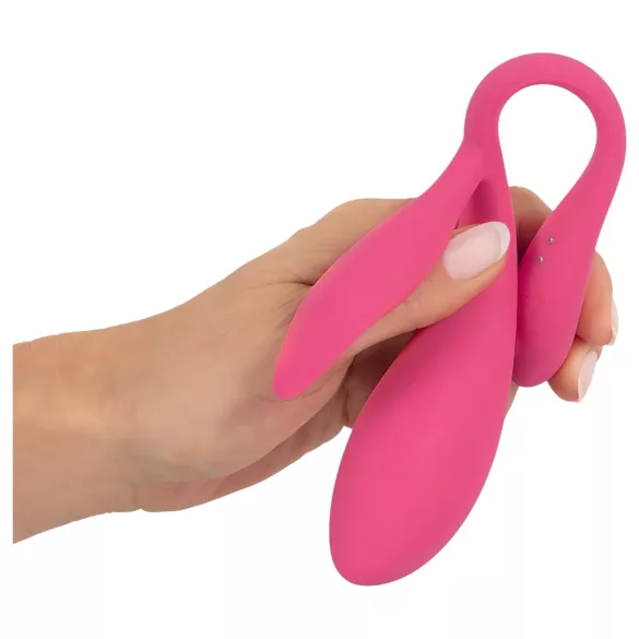 SMILE - wearable rechargeable vibrating love egg with remote control (pink)