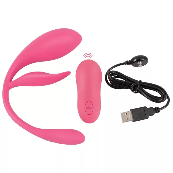 SMILE - wearable rechargeable vibrating love egg with remote control (pink)