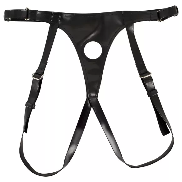 SMILE - Adjustable Double Dildo with Base (Purple-Black)