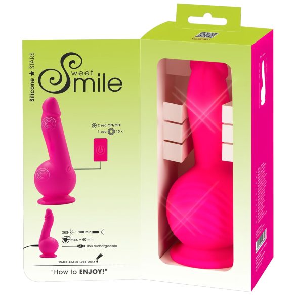 SMILE Powerful - Rechargeable Dual-Motor Suction Cup Vibrator (Pink)