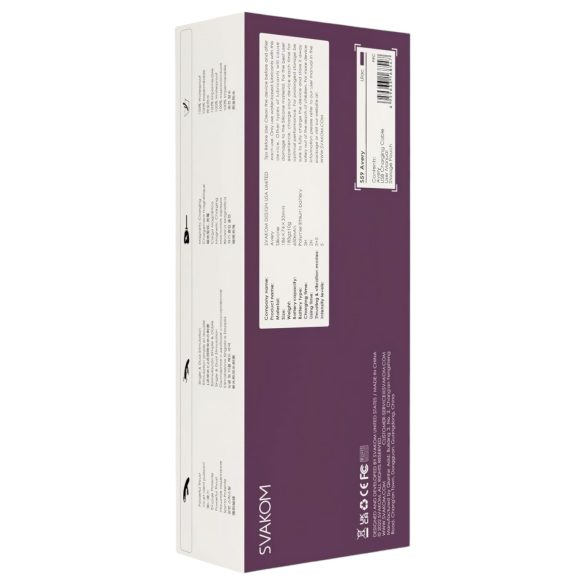 Svakom Avery - Rechargeable Thrusting Vibrator with Clitoral Arm (Purple)