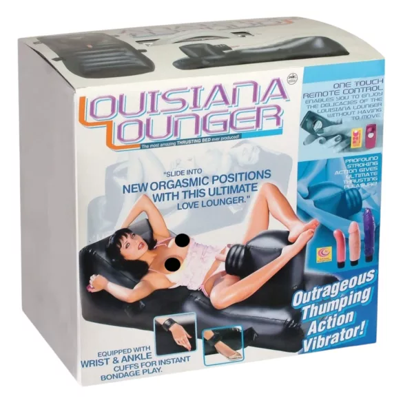 NMC - Louisiana Lounger - sex machine with built‑in vibrator (black)