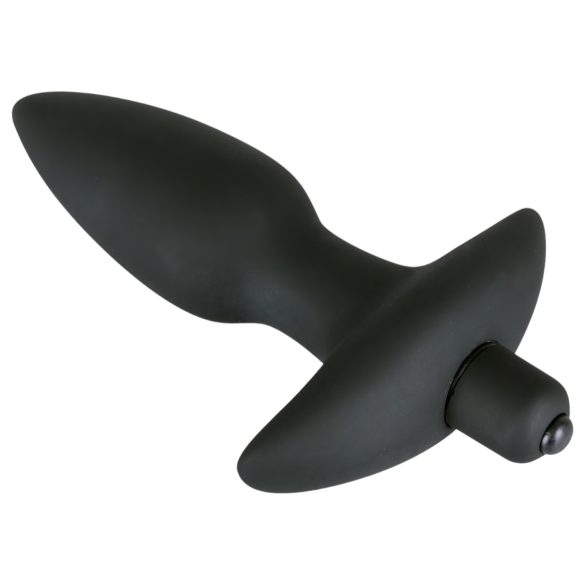 Black Velvet Vibrating Anal Plug - Medium