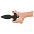 Black Velvet Vibrating Anal Plug - Medium