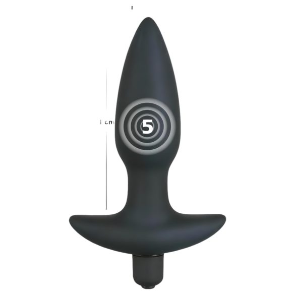 Black Velvet Vibrating Anal Plug - Medium