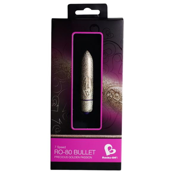 RO-80mm Mini Lipstick Vibrator (7 Speeds) - Gold