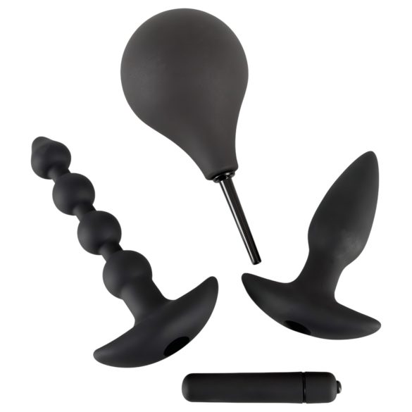 Black Velvet 4-Piece Anal Vibrator Set