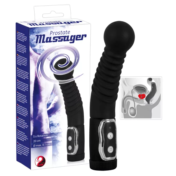 You2Toys - Rotating Prostate Massager Vibrator (Black)