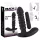 Black Velvet Ribbed Vibrator - Medium (Black)