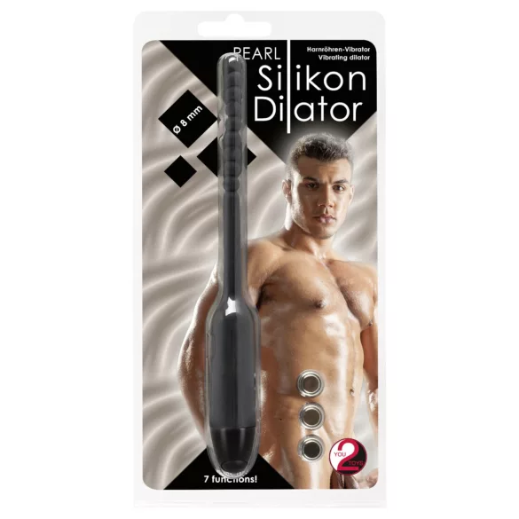 You2Toys Pearl Dilator - Vibrating Urethral Wand (0.8cm, Black)