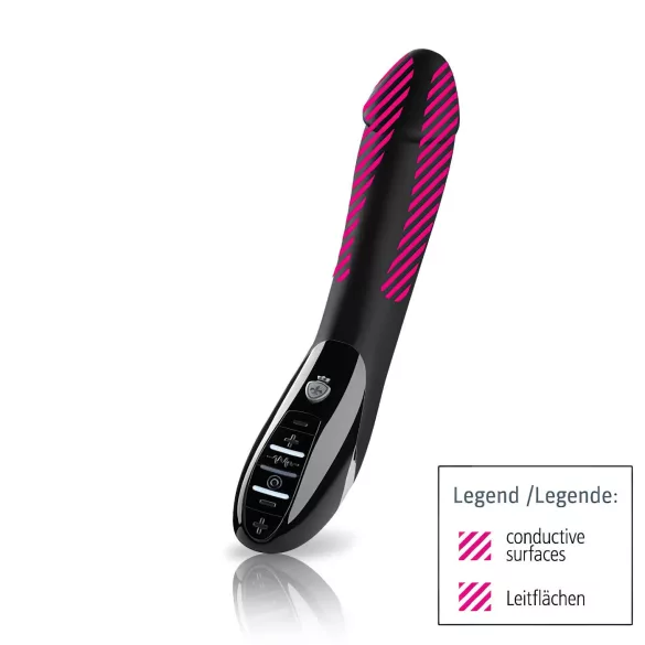 mystim Tickling Truman - Electro-Stimulating Vibrator (Black)