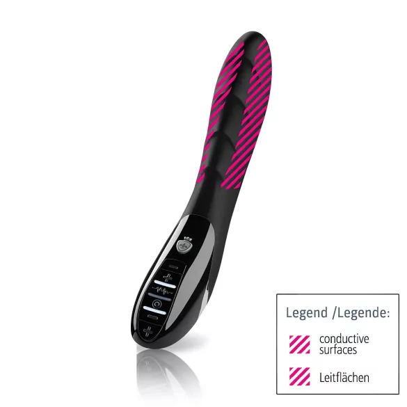 Mystim Sizzling Simon - Electro-Stimulating Vibrator (Black)