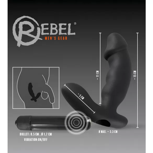 Rebel - Black Prostate Massager Vibrator