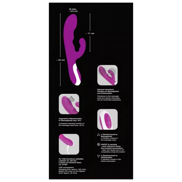 Javida - Warming Clitoral Vibrator (Berry)