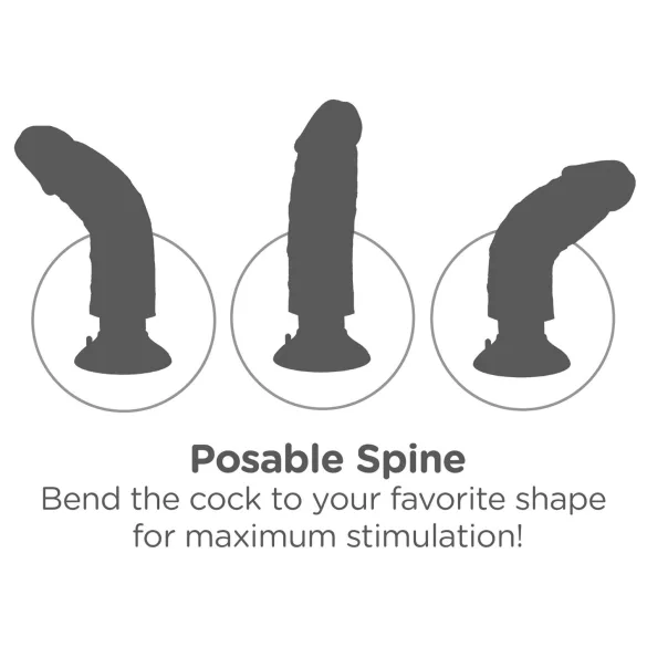 King Cock 9" Suction Cup Vibrator (23 cm) - Natural