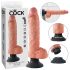 King Cock 10 Suction Cup Vibrator (10") - Natural