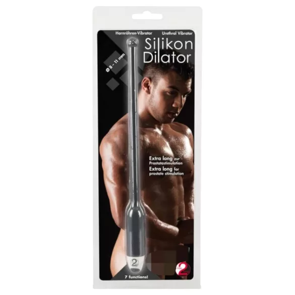 You2Toys Vibrating Silicone Urethral Dilator – Black (8-11mm)