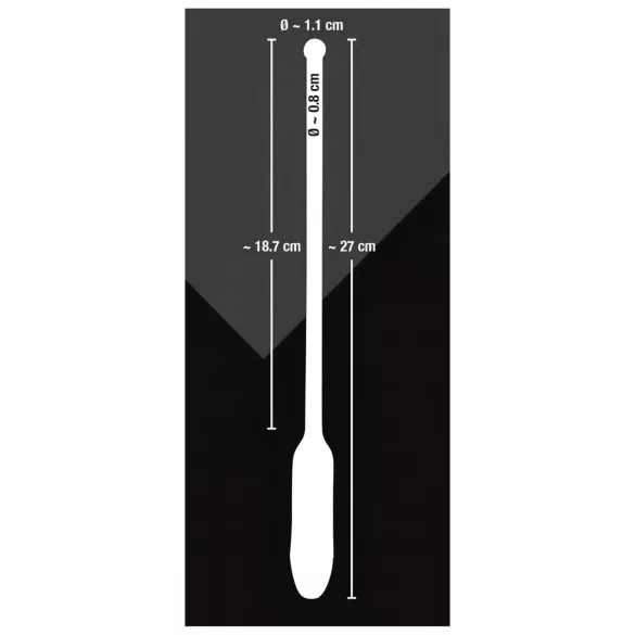 You2Toys Vibrating Silicone Urethral Dilator – Black (8-11mm)