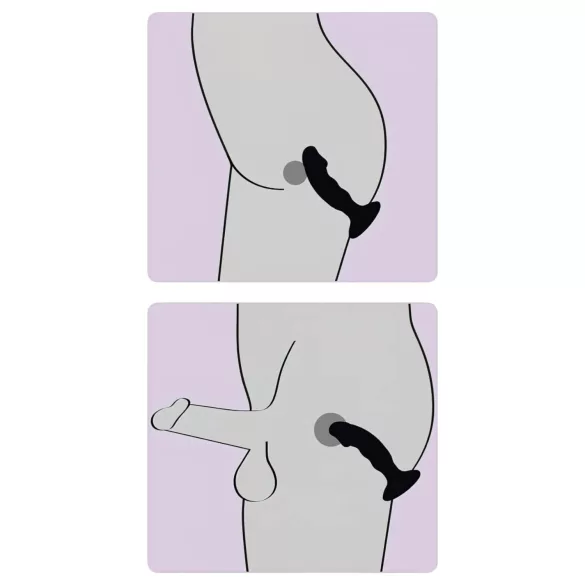 Black Velvet - Rechargeable Penis Anal Vibrator (black)