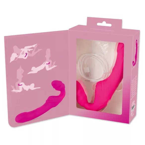 You2Toys - Double2Teaser - strap-on vibrator without harness (pink)