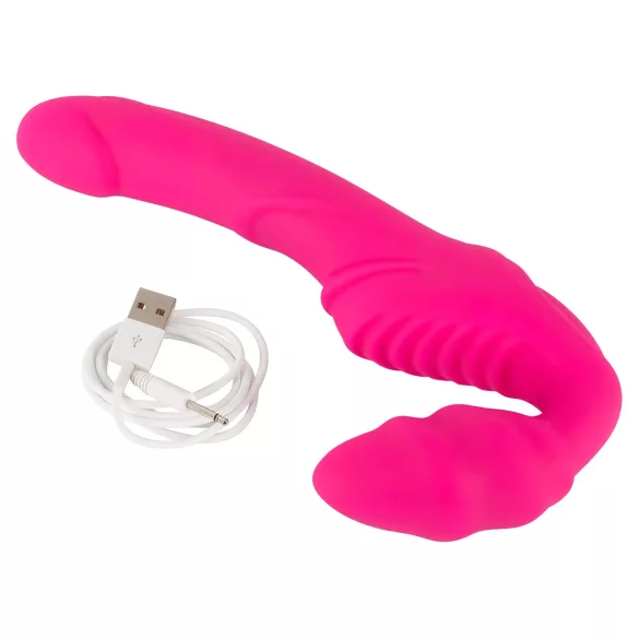 You2Toys - Double2Teaser - strap-on vibrator without harness (pink)