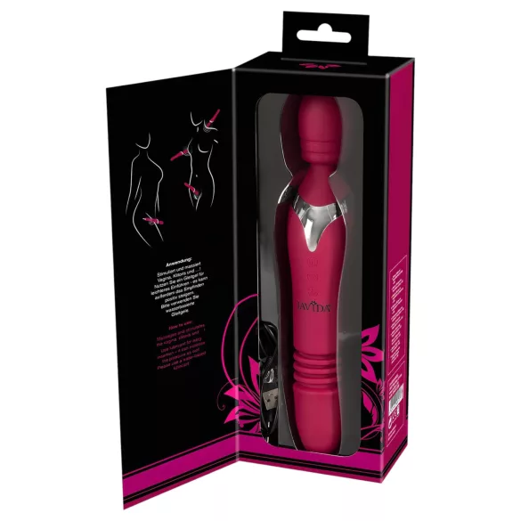 Javida Thrusting - 3‑in‑1 Massaging Vibrator (Red)
